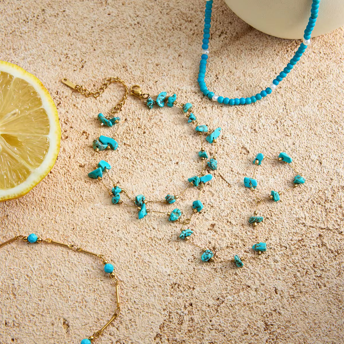Pulsera Turquesa Bohemia Mano