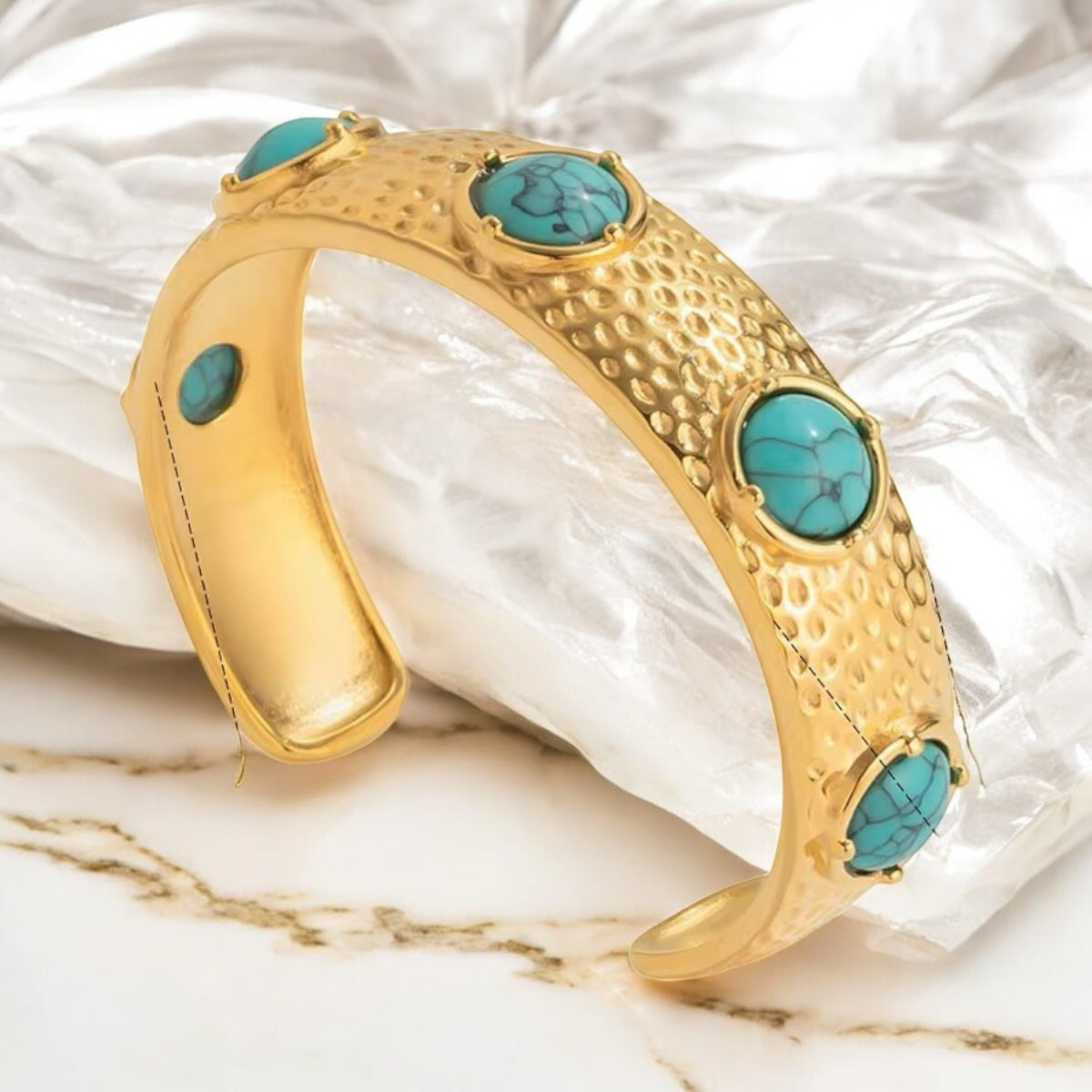 Brazalete vintage Perla/ Turquesa